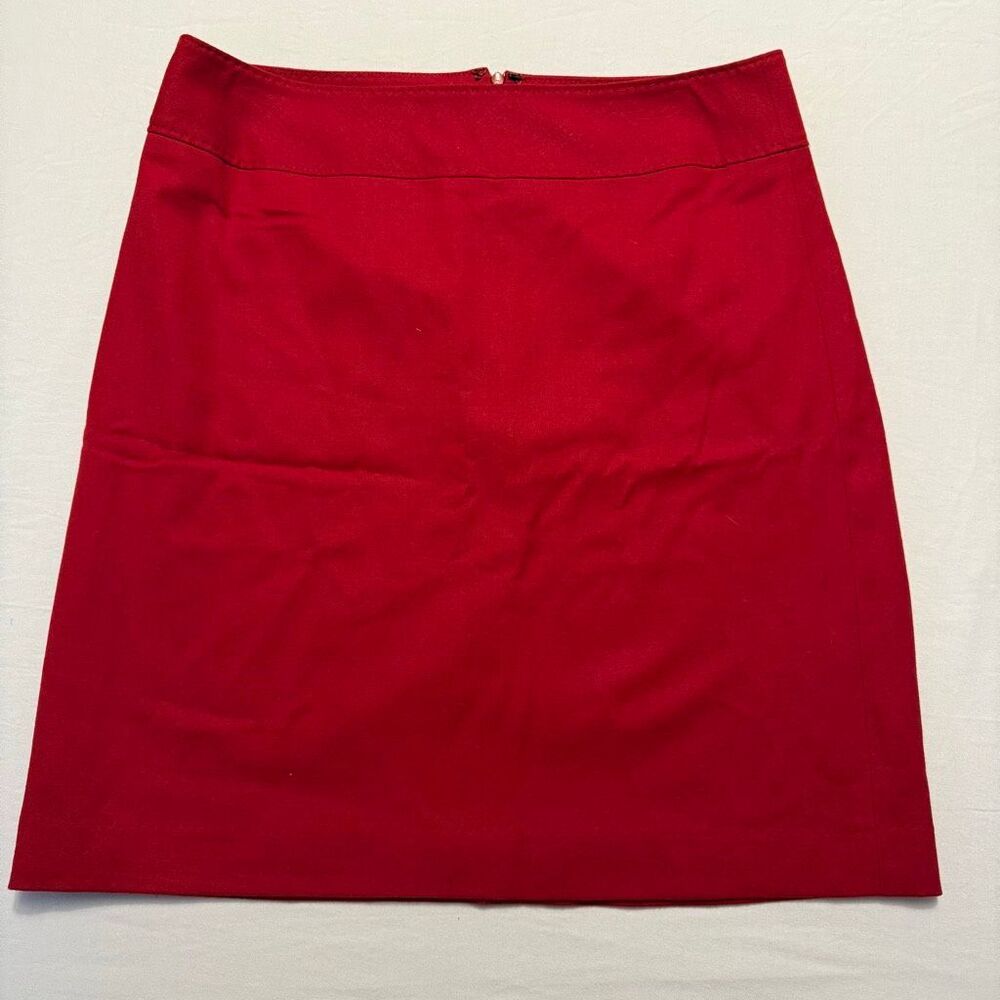 Talbots Lipstick Red Wool Pencil Skirt: Fully Lined w/ Zipper